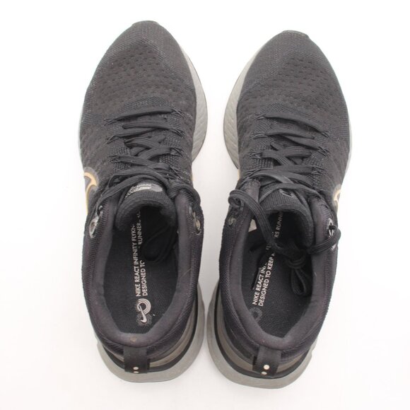 Nike React Infinty Run Flyknit 2 Men's Size 11 Gold Black Sneakers CT2357-009 - Picture 9 of 10